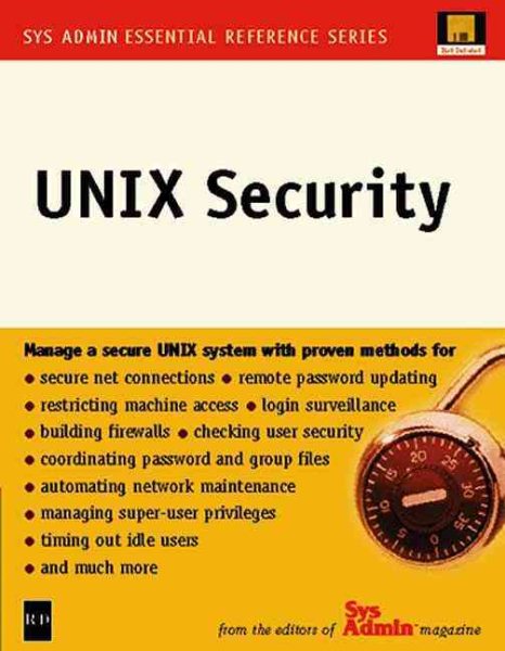 UNIX Security (Sys Admin-Essential Reference Series) cover