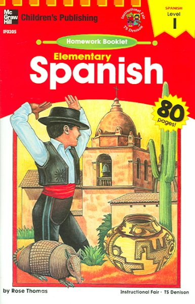 Spanish Homework Booklet, Elementary, Level 1 (Spanish and English Edition) cover