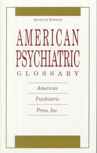 American Psychiatric Glossary cover