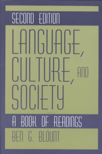 Language, Culture, and Society: A Book of Readings cover