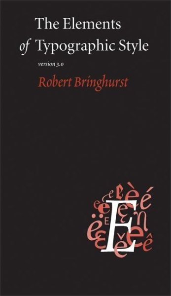 The Elements of Typographic Style cover