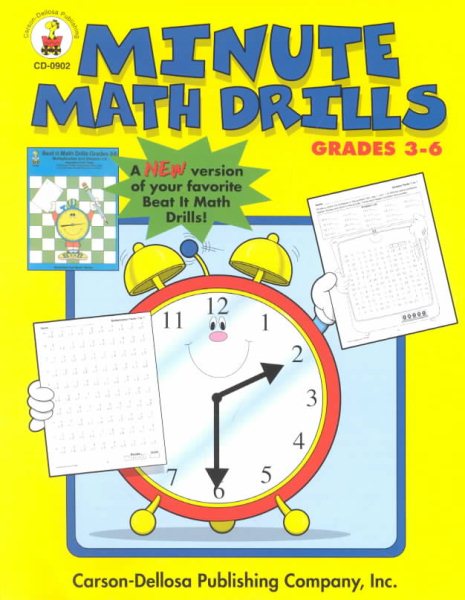 Minute Math Drills: Grades 3-6 (Cover Title)