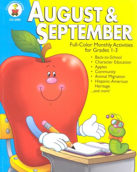 August & September: Full-Color Monthly Activities for Grades 1-3 cover
