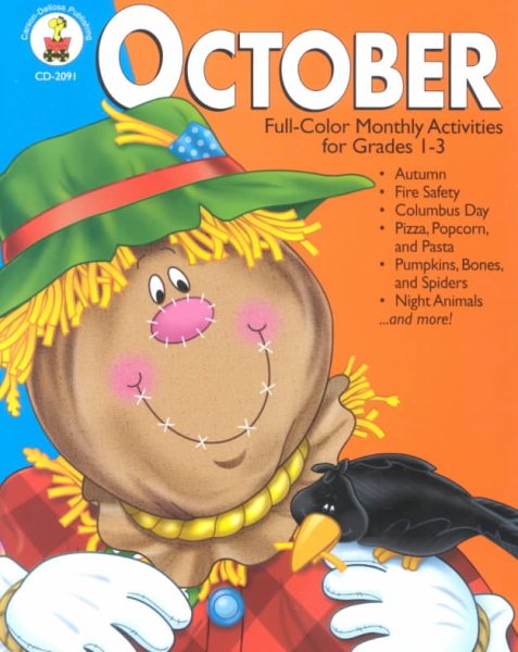 October: Full-Color Monthly Activities for Grades 1-3 cover