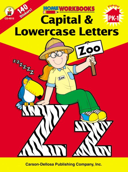 Capital & Lowercase Letters, Grades PK - 1 (Home Workbooks) cover