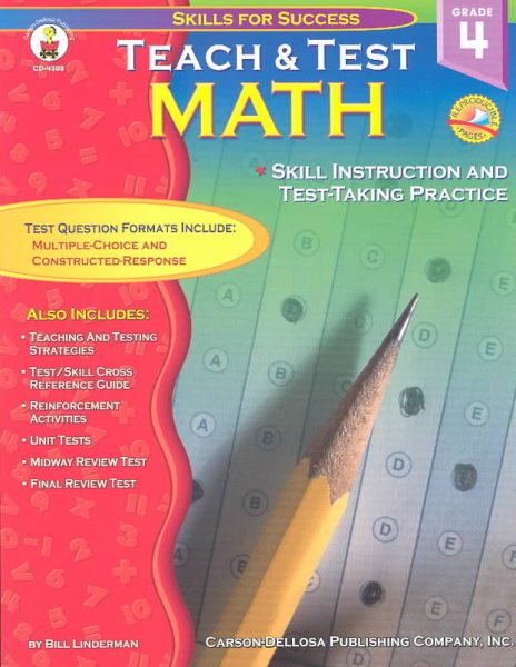 Teach & Test Math Grade 4 cover