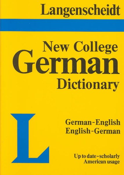 Langenscheidt New College German Dictionary: German-English - English German Thumb-indexed cover