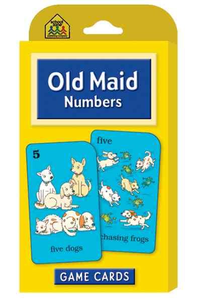 School Zone - Old Maid Numbers Game Cards - Ages 4+, Preschool, Kindergarten, 1st Grade, Card Game, Numbers 1-12, Animals, Counting, Matching, Pairing, Sets, and More (School Zone Game Card Series) cover