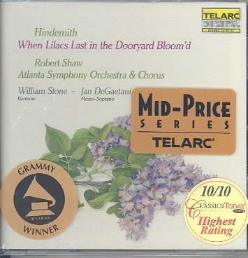 Hindemith: When Lilacs Last in the Dooryard Bloom'd (A Requiem for Those We Love) cover