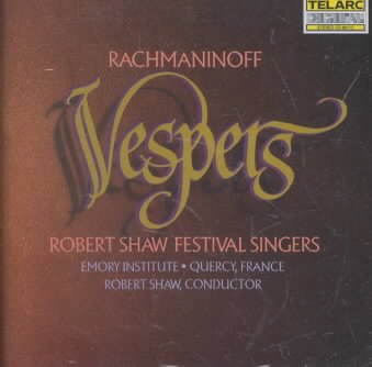 Rachmaninoff: Vespers (Mass for Unaccompanied Chorus) cover