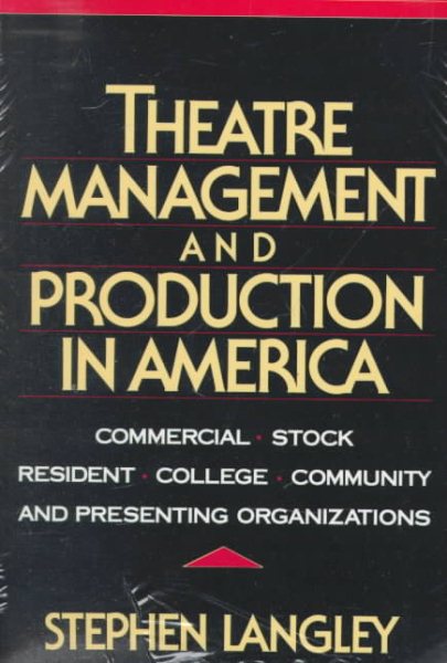 Theatre Management and Production in America cover