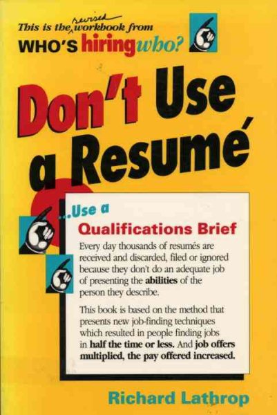 Don't Use a Resume cover