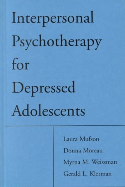 Interpersonal Psychotherapy for Depressed Adolescents cover