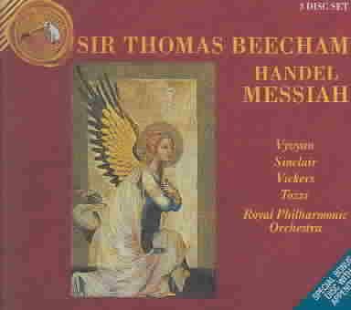 Handel - Messiah / Vyvyan · Sinclair · Vickers · Tozzi · Royal PO · Beecham cover
