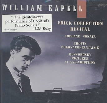 William Kapell Edition, Vol. 8: Frick Collection Recital: Copland: Sonata; Chopin: Polonaise-Fantaisie; Mussorgsky: Pictures at an Exhibition cover