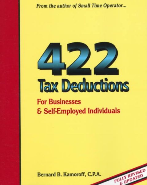 422 Tax Deductions: For Businesses & Self Employed Individuals cover