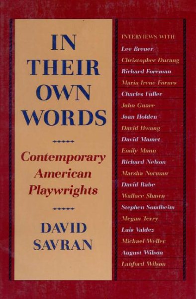 In Their Own Words: Contemporary American Playwrights cover