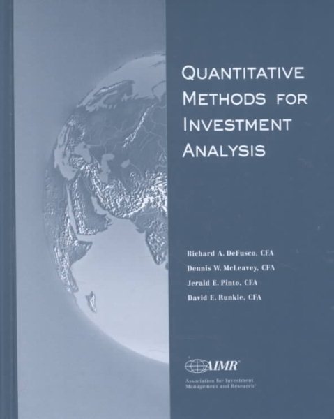 Quantitative Methods for Investment Analysis cover
