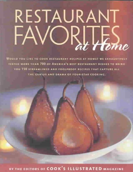 Restaurant Favorites at Home (The Best Recipe) cover