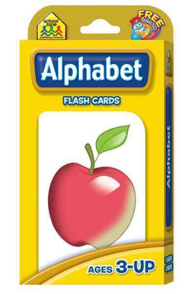 School Zone - Alphabet Flash Cards - Ages 3 and Up, Preschool, Letter-Picture Recognition, Word-Picture Recognition, Alphabet, and More cover