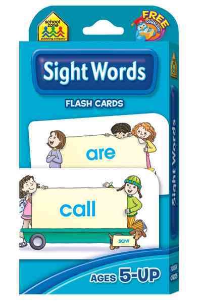 School Zone - Sight Words Flash Cards - Ages 5 and Up, Kindergarten to 1st Grade, Phonics, Beginning Reading, Sight Reading, Early-Reading Words, and More cover