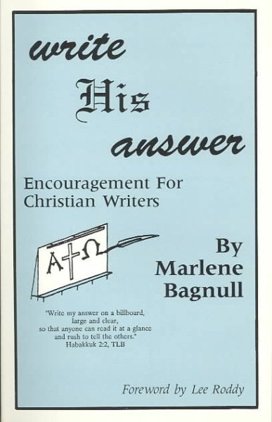 Write His Answer: Encouragement for Christian Writers cover