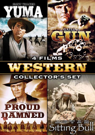 4 Films Western Collector's Set (Yuma / The Gatling Gun / The Proud and the Damned / Sitting Bull) cover