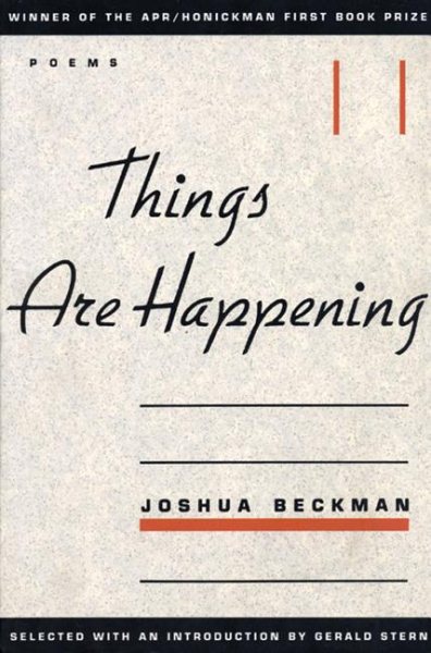 Things are Happening (APR Honickman 1st Book Prize) cover