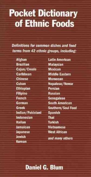 Pocket Dictionary Of Ethnic Foods