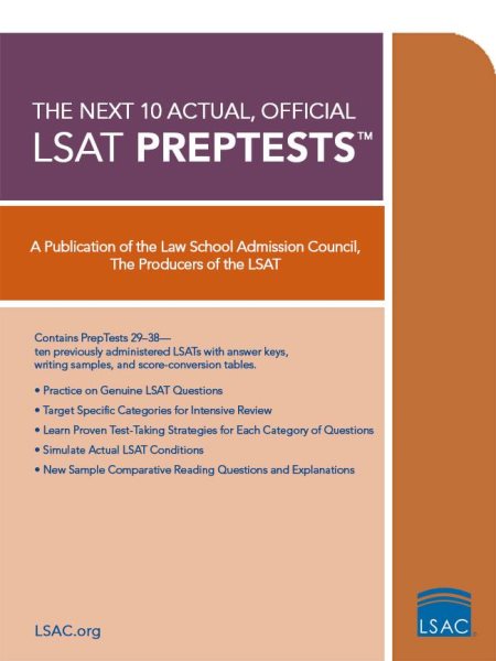 The Next 10 Actual, Official LSAT PrepTests (Lsat Series) cover