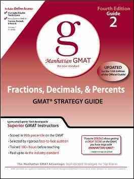 Fractions, Decimals, & Percents GMAT Preparation Guide, 4th Edition (Manhattan Gmat Prep) cover