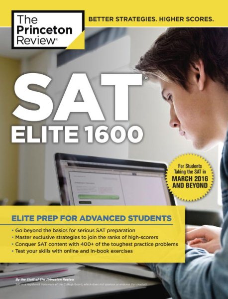 SAT Elite 1600: For the Redesigned 2016 Exam (College Test Preparation) cover