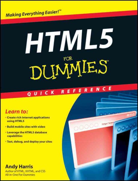 HTML5 For Dummies Quick Reference cover