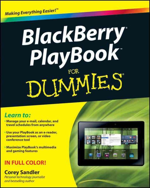 BlackBerry PlayBook For Dummies cover