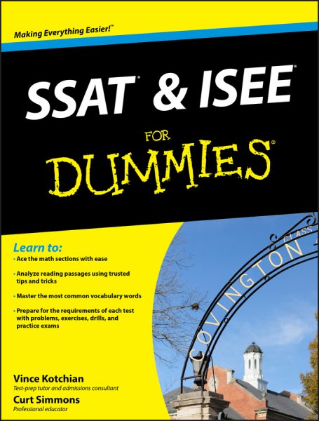 SSAT and ISEE For Dummies cover