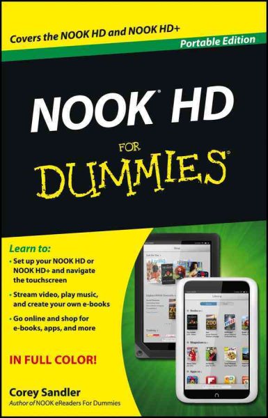 NOOK HD For Dummies, Portable Edition cover