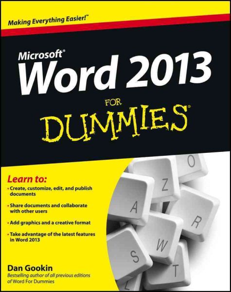 Word 2013 For Dummies cover