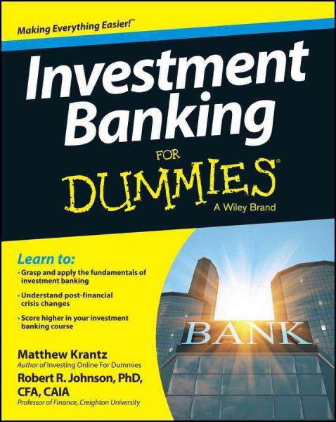 Investment Banking For Dummies cover