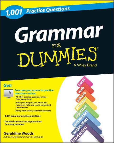 Grammar: 1,001 Practice Questions For Dummies cover