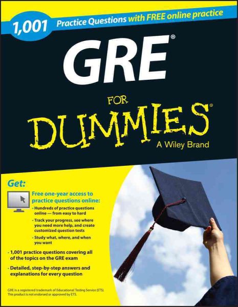 GRE: 1,001 Practice Questions For Dummies cover
