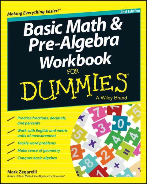 Basic Math and Pre-Algebra Workbook For Dummies cover