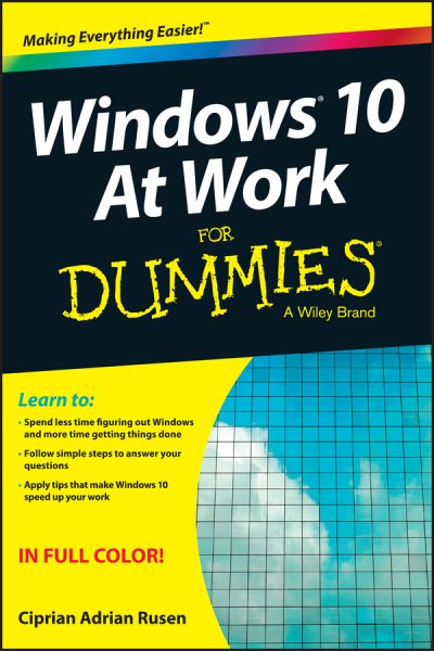 Windows 10 At Work For Dummies cover