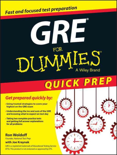 GRE For Dummies Quick Prep cover
