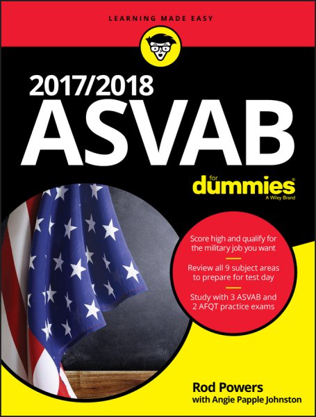 2017 / 2018 ASVAB For Dummies cover