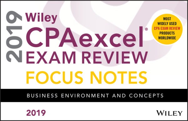 Wiley CPAexcel Exam Review 2019 Focus Notes: Business Environment and Concepts cover
