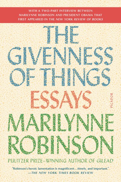 The Givenness of Things: Essays cover