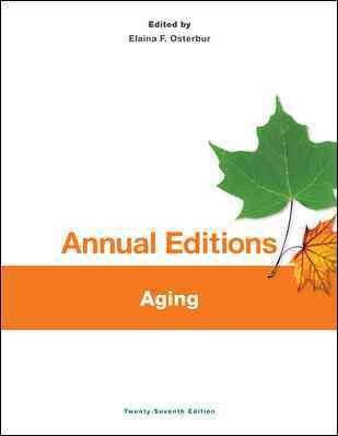 Annual Editions: Aging, 27/e cover