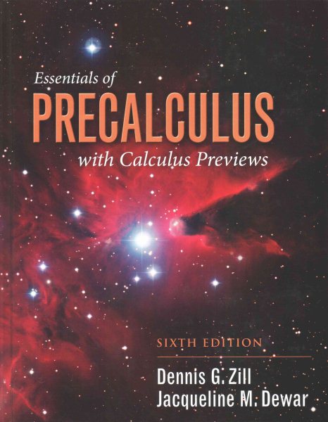 Essentials of Precalculus with Calculus Previews (Jones & Bartlett Learning Series in Mathematics) cover