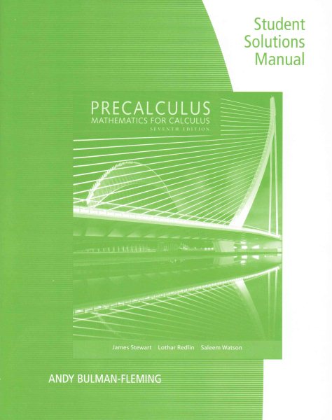Student Solutions Manual for Stewart/Redlin/Watson's Precalculus: Mathematics for Calculus, 7th cover