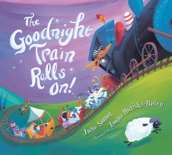 The Goodnight Train Rolls On! Board Book cover
